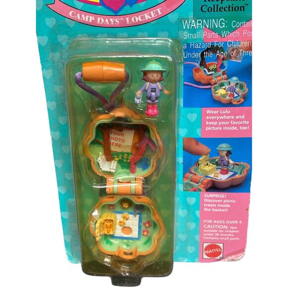 Vtg 90s Toy Polly Pocket Keepsake Camp Days Locket #10628 Mattel Bluebird 1993 - Picture 3 of 7